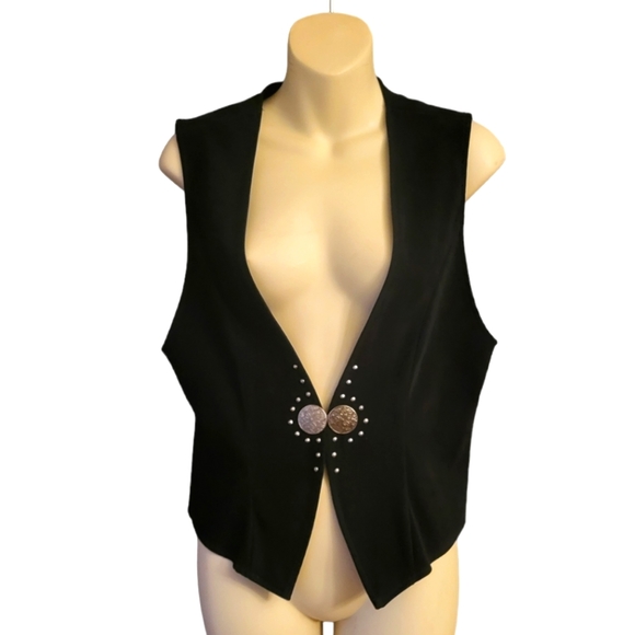 New Frontier Jackets & Blazers - New Frontier Vintage 1990s Black Vest